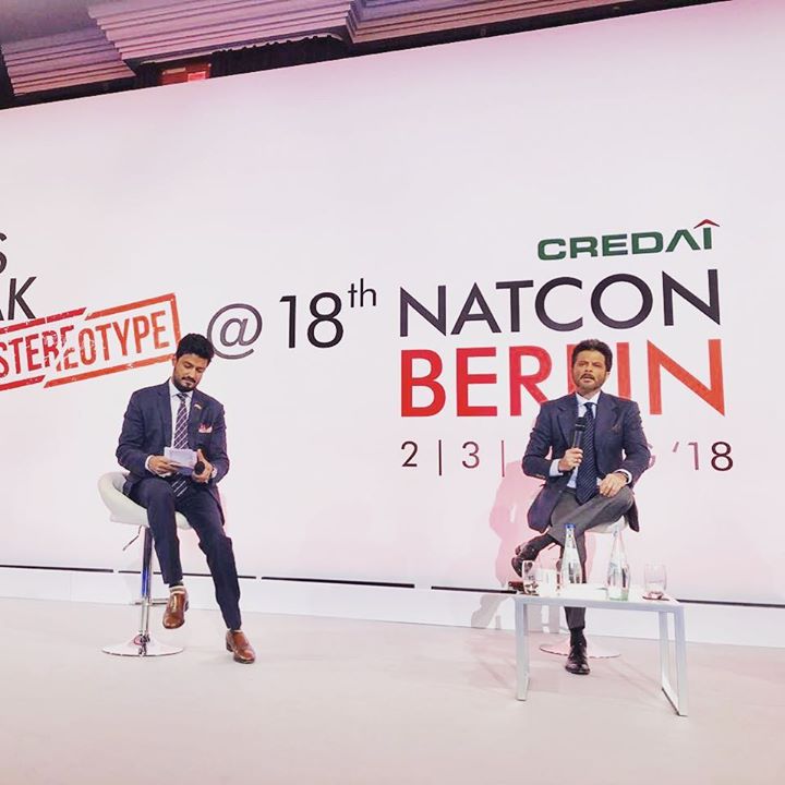 One of the very few times in life that I’ve moderated a discussion. Here with the great and humble @anilskapoor at CREDAI NATCON in Berlin.