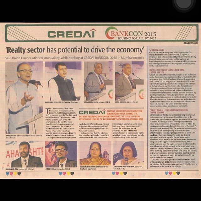 Advertorial of CREDAI Conclave 2015 published on 21st: The Economic Times