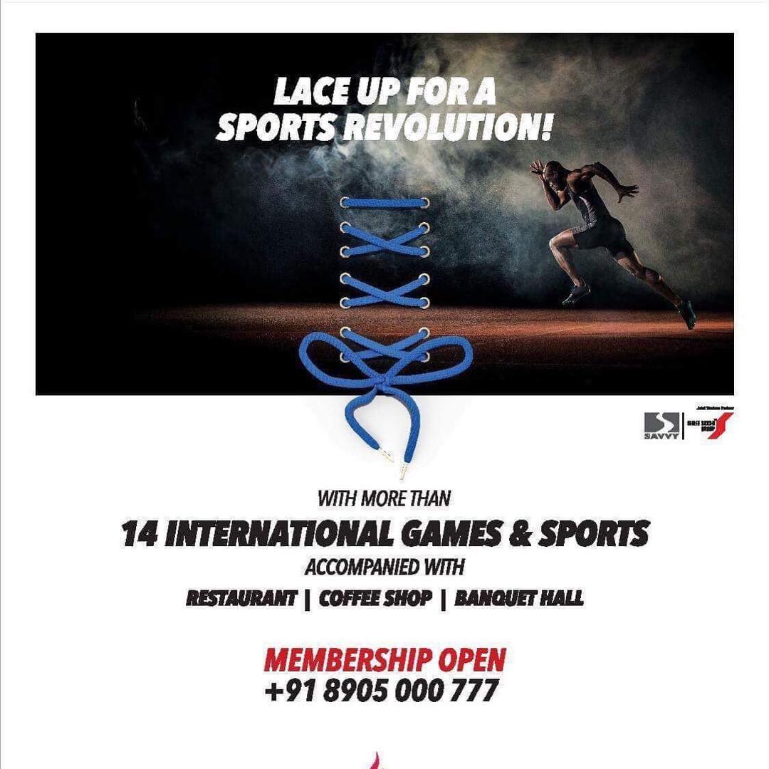 Launching Memberships from TODAY, for state of the art #savvyswaraajsportsacademy -Lead your way to a Sporty Life! 
To Apply - www.swaraajsports.com

#membershipopen #memberships
#sportsacademy #sportsliving #savvyswaraajsportsacademy #savvy #savvyswaraaj #healthylife #fitlife #health #healthy #neversaynever #perspiration #energy #gym #sportsman #sportsmanspirit #tshirt #champ #shoes #sportshoes #coach #indiangames #india #inspire #life #tournament #championship