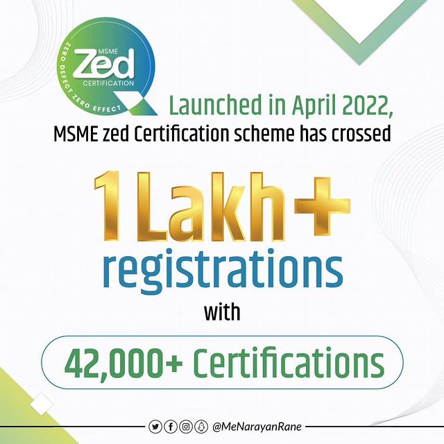 We've hit a remarkable 100,000 registrations in a short span of time, on the ZED Scheme for MSMEs. This achievement wouldn't be possible without the unwavering commitment of our QCI team and MSMEs to Zero Defect, Zero Effect. Together, we're shaping a brighter future for our nation.
Thank you for being a part of this journey!

@piyushgoyalofficial
@menarayanrane @qualitycouncilofindia