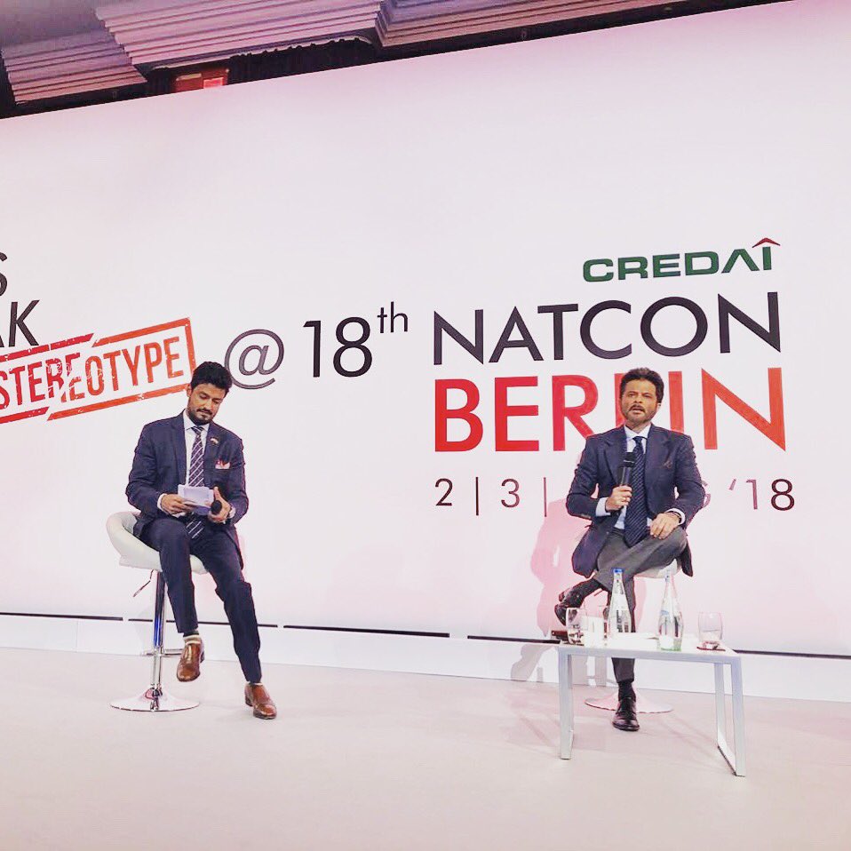 One of the very few times in life that I’ve moderated a discussion. Here with the great and humble @AnilKapoor at CREDAI NATCON in Berlin. @CREDAINational https://t.co/Z1CFwawYtk