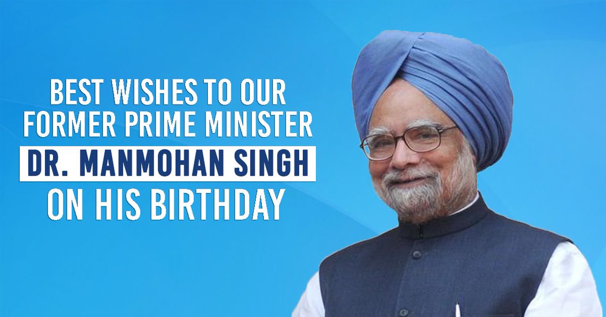Best wishes to former Prime Minister Dr. Manmohan Singh on his #birthday. I pray for your good health & long life.
#HappyBirthdayDrMMSingh #ManmohanSingh #DrManmohanSingh @SavvyAhmedabad @CREDAINational @ASSOCHAM4India https://t.co/Ajlia2d0wk
