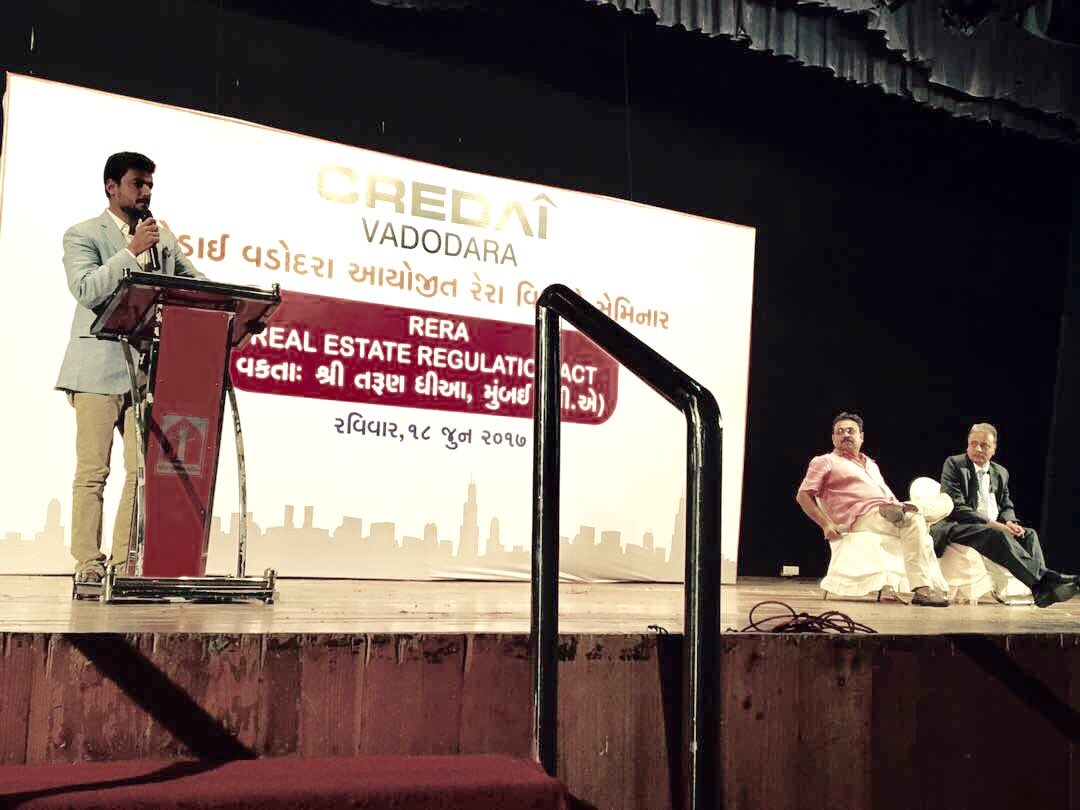 Had a great interaction with the developers at Credai Vadodara in RERA workshop. https://t.co/Tm0NkUrTBJ